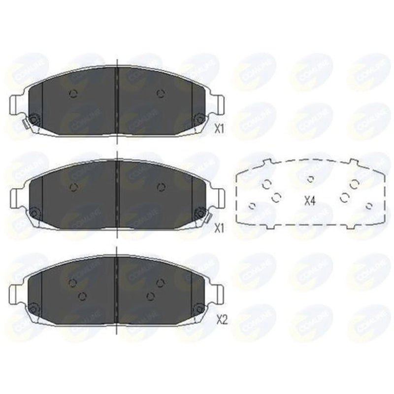 Comline 4 x Front Brake Pad Set fits Jeep Commander 2005-2010 3.0 3.7 4.7 5.7