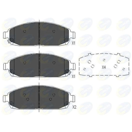 Comline 4 x Front Brake Pad Set fits Jeep Commander 2005-2010 3.0 3.7 4.7 5.7