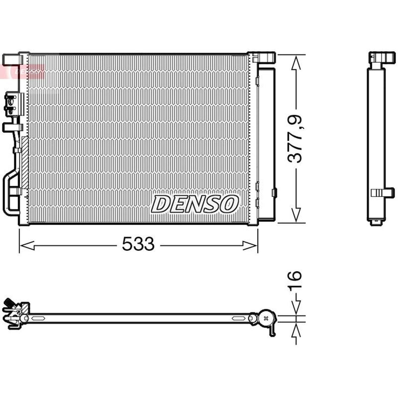 Denso Air Conditioning Condenser fits Hyundai Tucson 2015-2023 1.6 1.7 2.0