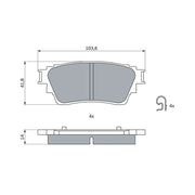 Bosch Front & Rear Pads fits Mitsubishi Outlander III 2012-2022 2.0 2.2 2.4