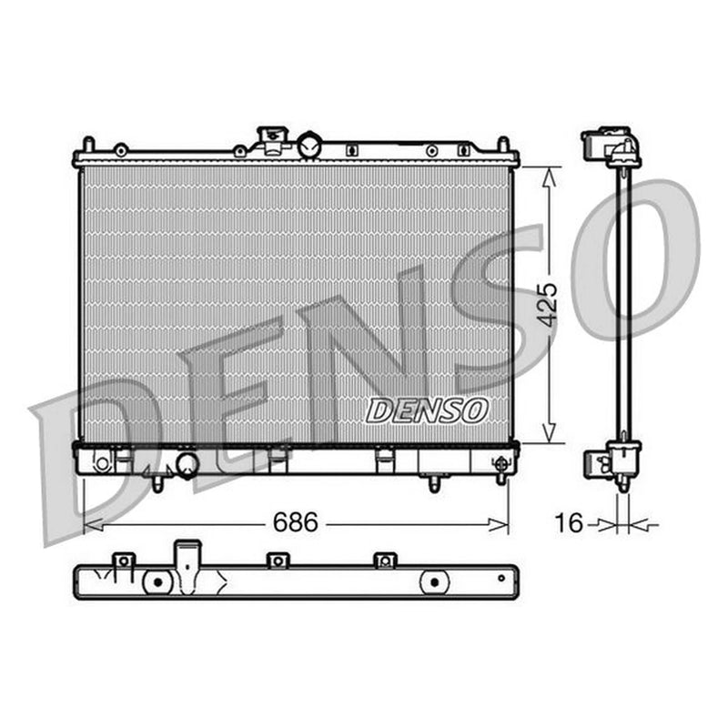 Denso Engine Radiator fits Mitsubishi Outlander I 2002-2007 2.0 2.4
