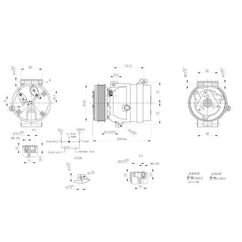 Hella Air Conditioning Compressor fits Nissan Interstar 2002-2006