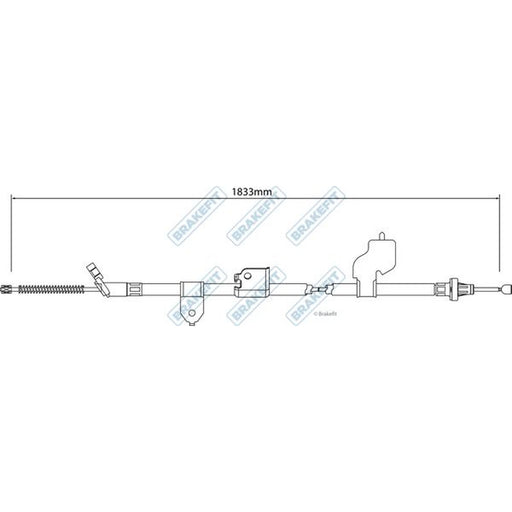 Apec Handbrake Cable Left Rear fits Nissan Qashqai I 2006-2013 1.5 1.6 2.0