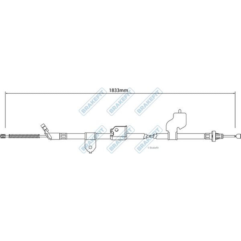 Apec Handbrake Cable Left Rear fits Nissan Qashqai I 2006-2013 1.5 1.6 2.0