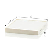 MANN-FILTER Cabin Air Filter (Pollen Filter) Eng.compart. middle, below plenum