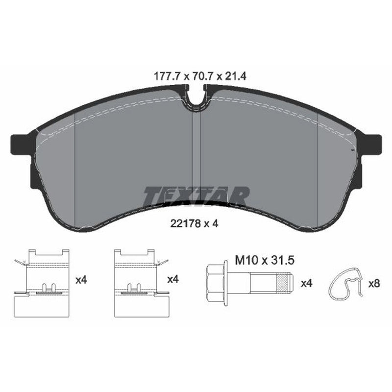 Textar Front Brake Pad Set 2217801