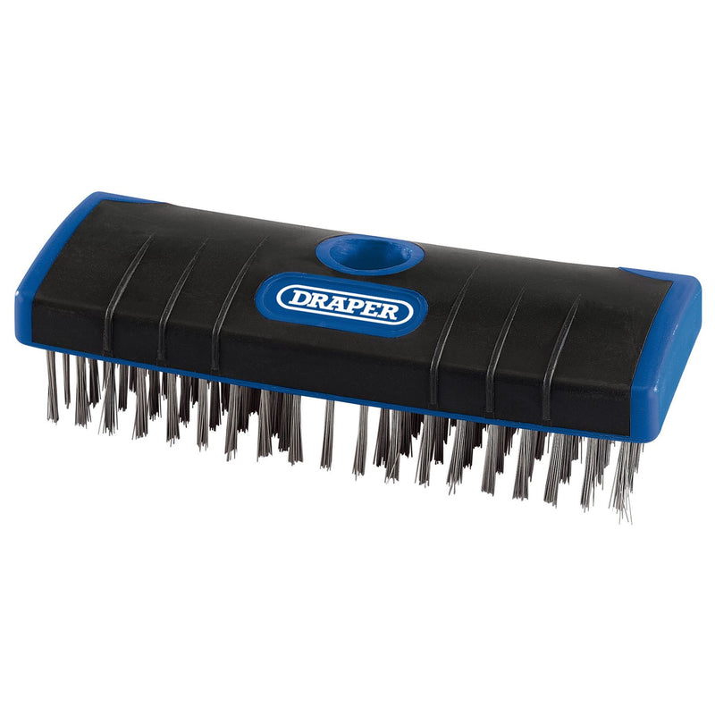 Draper Stainless Steel Bristle Scrub Brush, 180mm 17189 Draper - Dynamic Drive