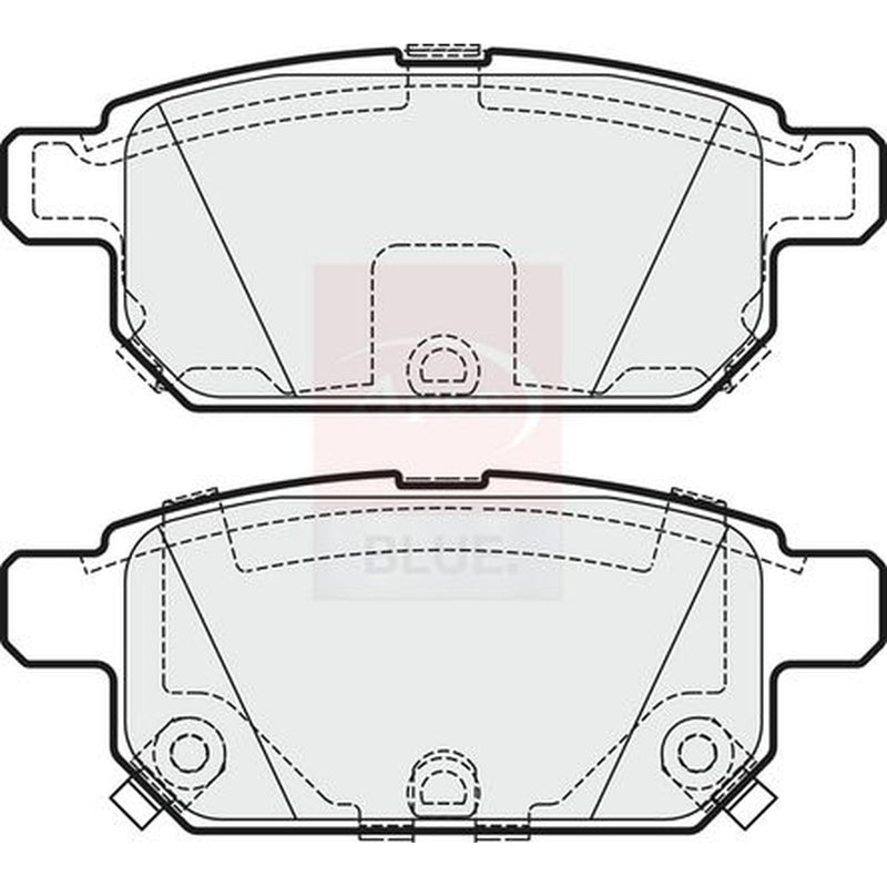 Apec Rear Brake Pad Set fits Suzuki Baleno 2016 on 1.0 1.2