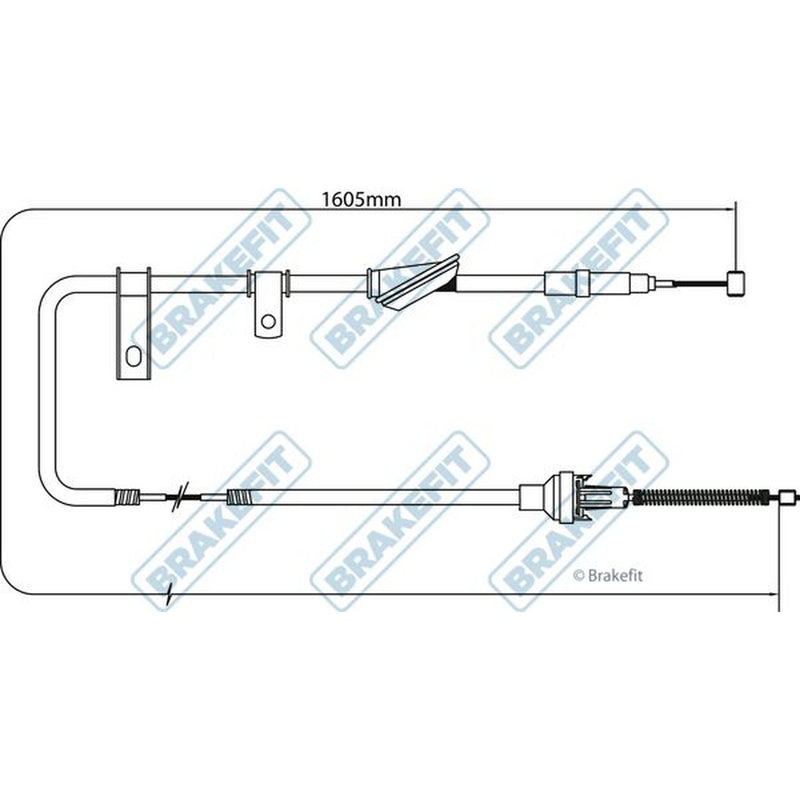 Apec Handbrake Cable Left Rear fits Land Rover Freelander I 1998-2006 1.8 2.0