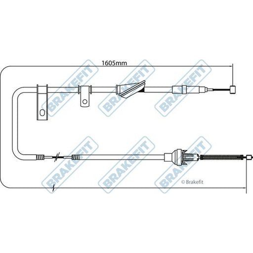 Apec Handbrake Cable Left Rear fits Land Rover Freelander I 1998-2006 1.8 2.0