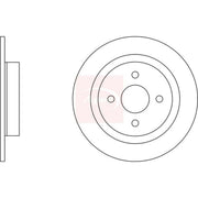 Apec 2 x Solid Brake Discs fits Ford Focus I 2002-2004