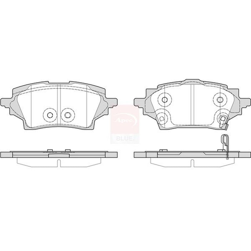 Apec Rear Brake Pad Set fits Mazda 2 2022 on 1.5