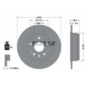 Textar 2 x Solid Rear Brake Discs 92165703-x2