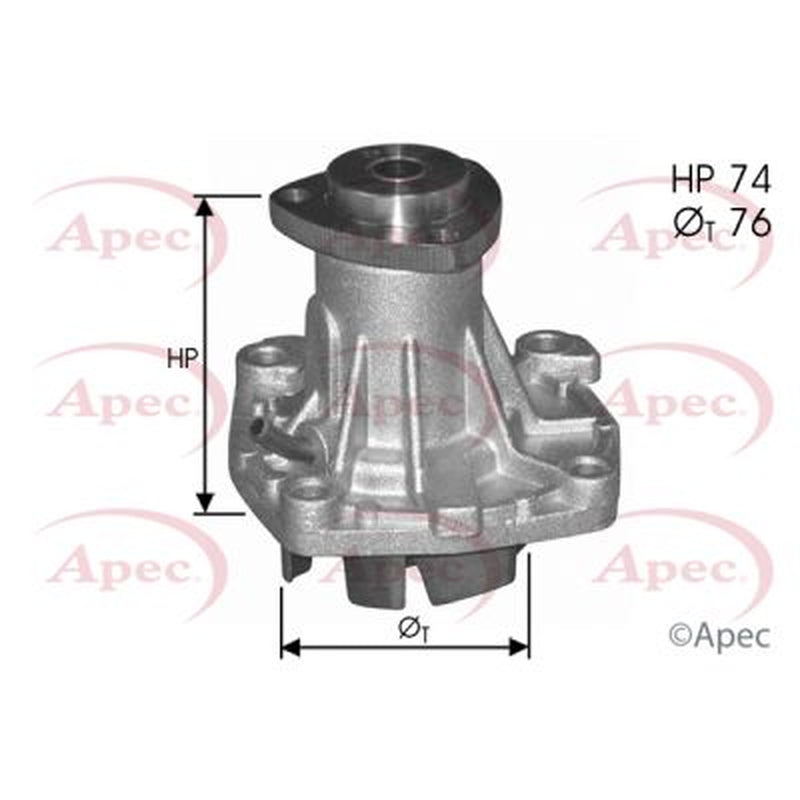 Apec Engine Cooling Water Pump fits Alfa Romeo 155 1993-1997 2.5