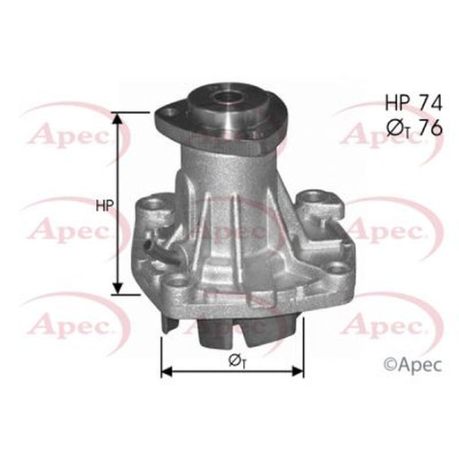 Apec Engine Cooling Water Pump fits Alfa Romeo 155 1993-1997 2.5
