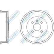 Apec Brake Drum Assembly Rear BDR9006
