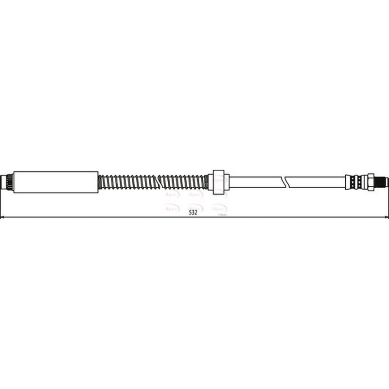 Apec Brake Hydraulic Hose Line Front fits Peugeot 306 1993-2002