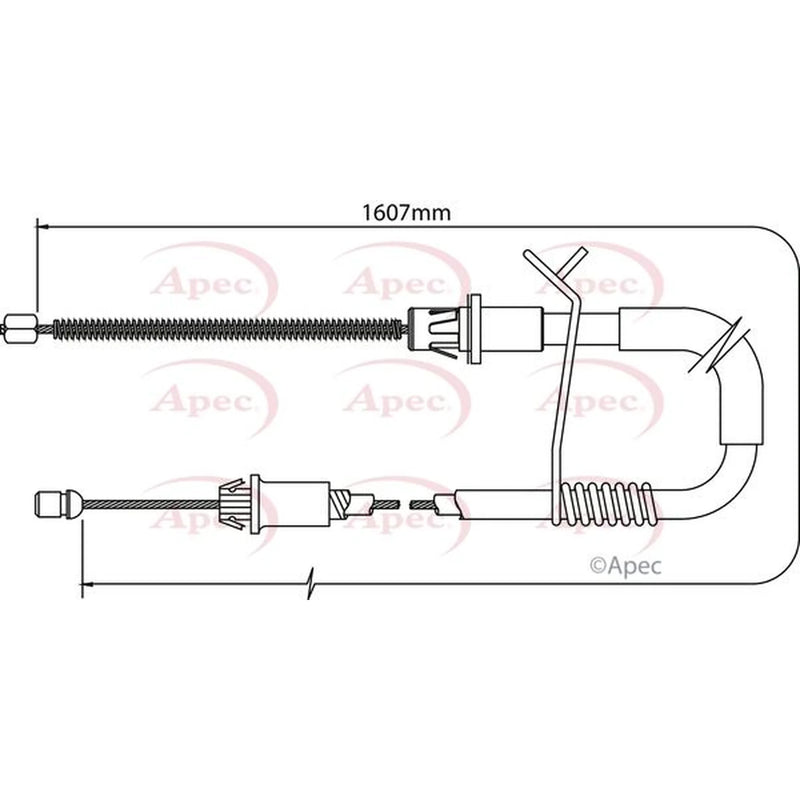Apec Handbrake Cable Left Rear CAB1178