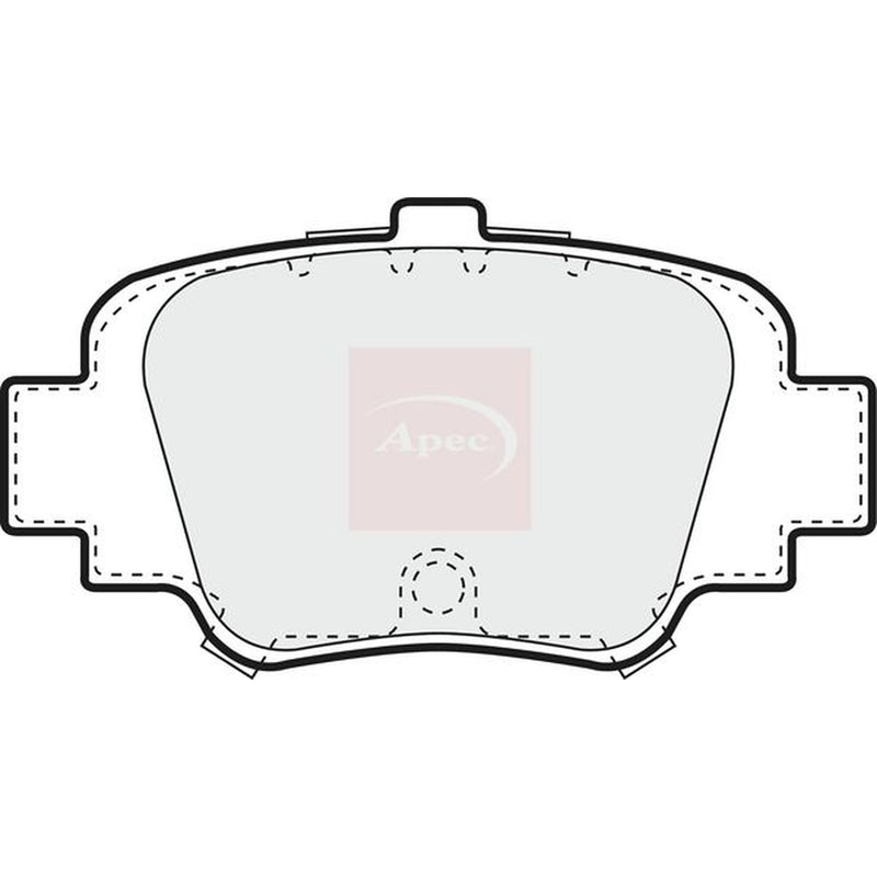 Apec Rear Brake Pad Set fits Nissan Micra II 1992-2003 1.0 1.3 1.4