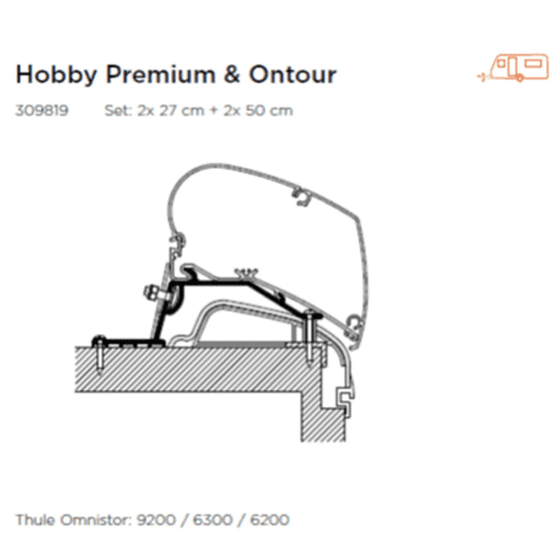 Thule HOBBY PREM ONTOUR ROOF ADAPTOR - 309819