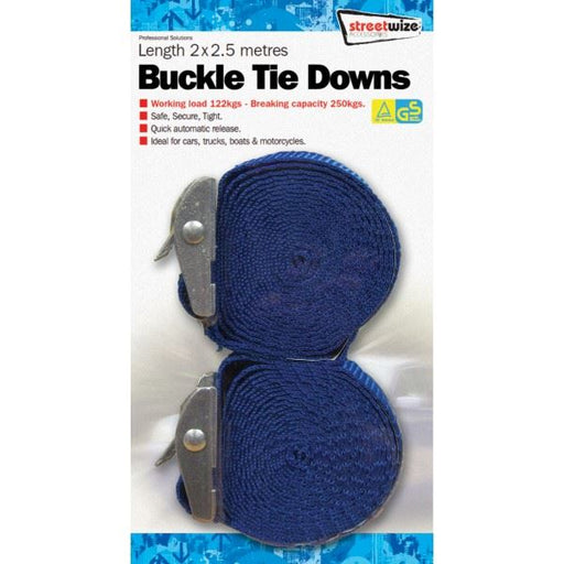 Streetwize Buckle Straps - 2.5m - Pack Of 2 Streetwize  - Dynamic Drive