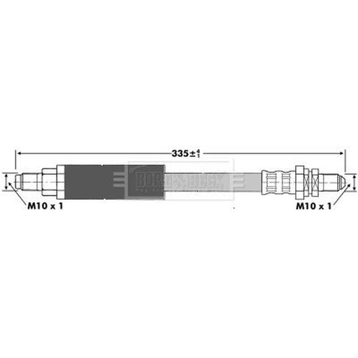 Borg & Beck Brake Hydraulic Hose Line Rear Right BBH6655