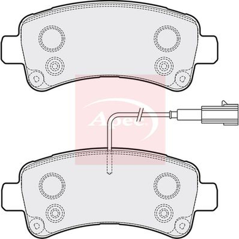 Apec Rear Brake Pad Set fits Citroën Relay III 2015-2019 2.0