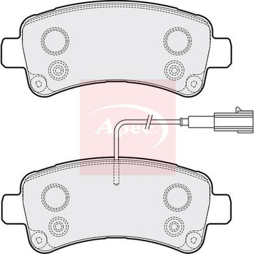 Apec Rear Brake Pad Set fits Citroën Relay III 2015-2019 2.0