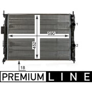Mahle Engine Radiator fits Nissan Qashqai I 2007-2013 1.6