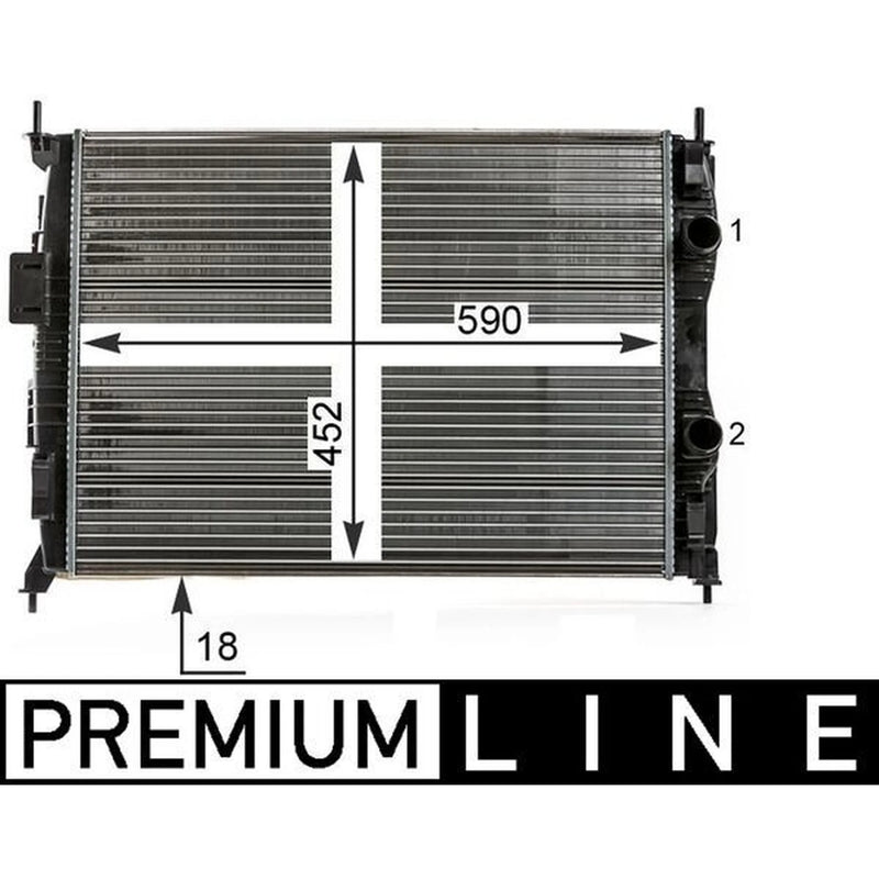Mahle Engine Radiator fits Nissan Qashqai I 2007-2013 1.6