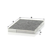 MANN-FILTER Cabin Air Filter (Pollen Filter) Driver's Side fits Renault Koleos I