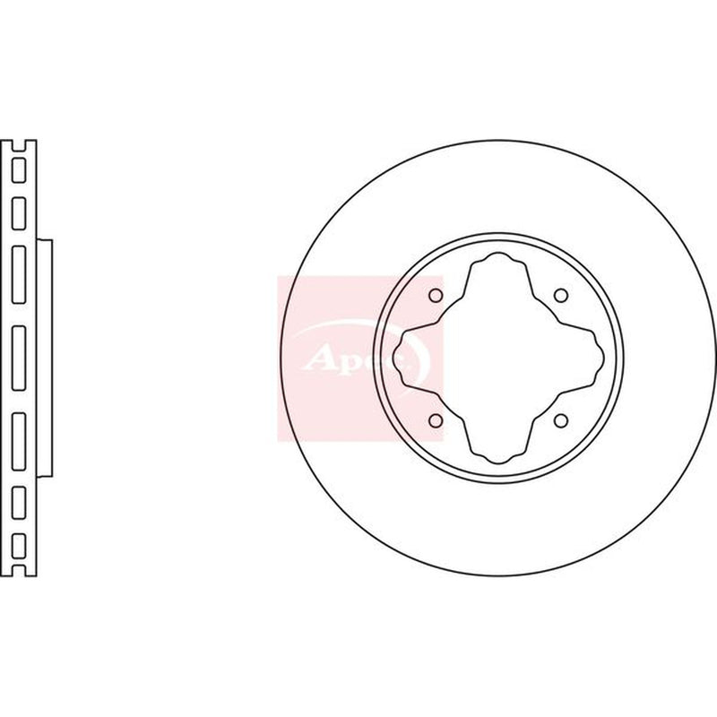 Apec Front Brake Vented Discs & Pads fits Acura Vigor 1991-1994 2.5