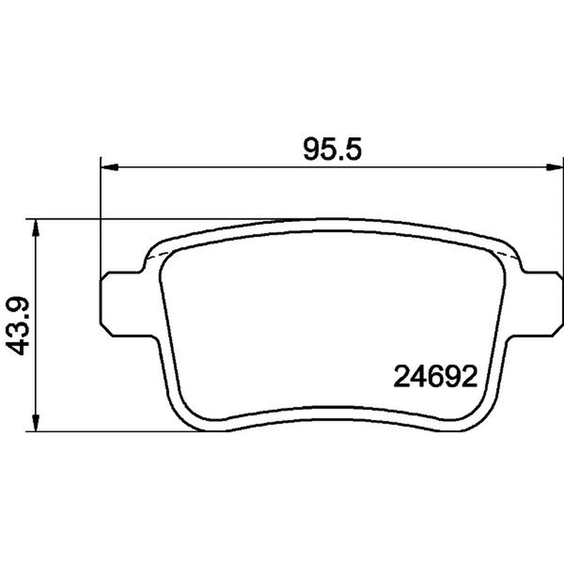 Mintex Rear Brake Pad Set fits Renault Kangoo / Grand Kangoo II 2008 on 1.5 1.6