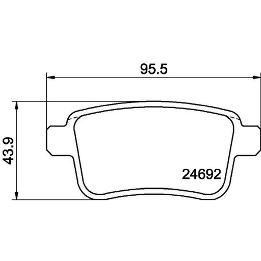 Mintex Rear Brake Pad Set fits Renault Kangoo / Grand Kangoo II 2008 on 1.5 1.6