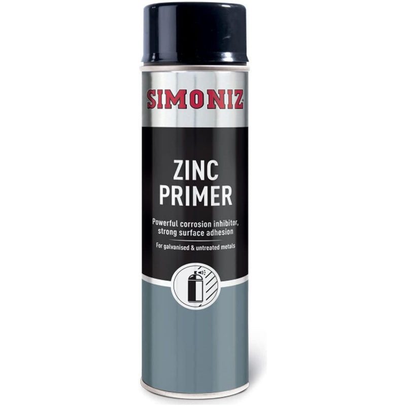6x Simoniz Zinc Metal Primer Auto Car Spray Paint 500ml Aerosol SIMP10D Simoniz - Dynamic Drive