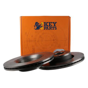 Key Parts 2 x Vented Brake Discs fits Audi A6 C6 2004-2011 2.0 2.4 2.8