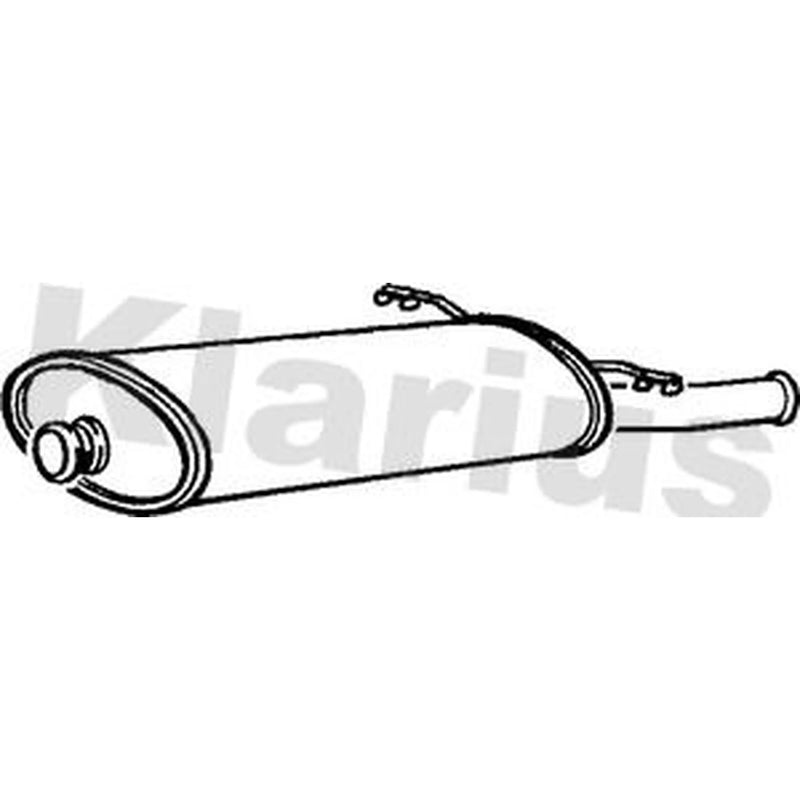 Klarius Box With Tail Pipe Rear fits Citroën Xsara Picasso 1999-2011 1.6 2.0