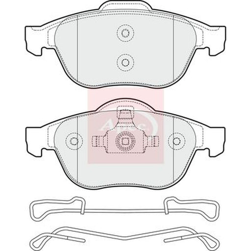 Apec Front Brake Pad Set fits Renault Laguna II 2001-2007 1.6 1.8 1.9 2.0 2.2