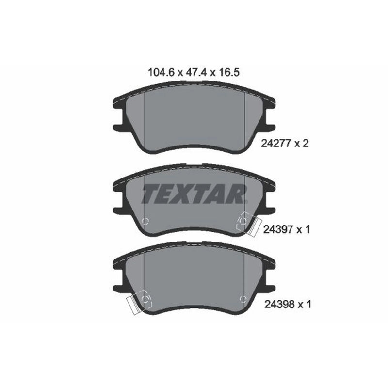 Textar Front Brake Pad Set 2427701