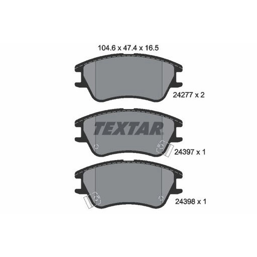 Textar Front Brake Pad Set 2427701