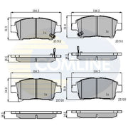 Comline Front & Rear Brake Discs & Pads fits Toyota Prius Liftback 2003-2009 1.5