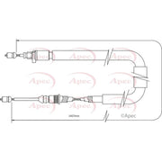 Apec Handbrake Cable Left Rear CAB1359