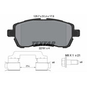 Textar Front Brake Pad Set 2219103