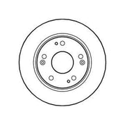 Abtex 2 x Solid Brake Discs fits Honda Accord VII 2003-2008 2.0 2.2 2.4