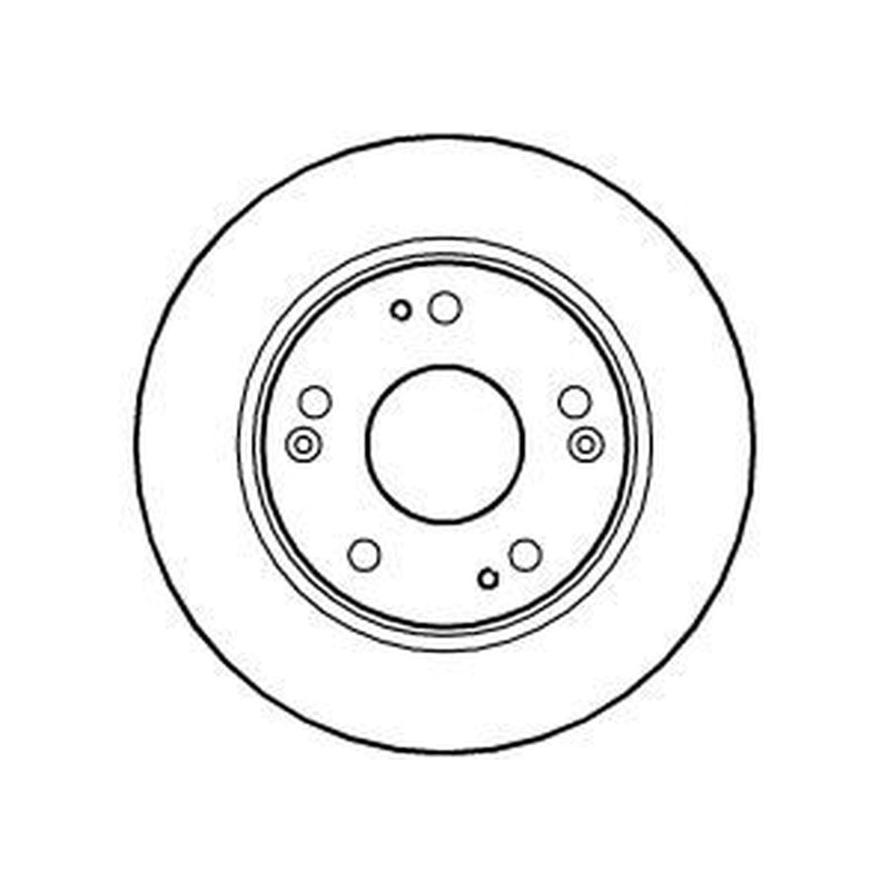 Abtex 2 x Solid Brake Discs fits Honda Accord VII 2003-2008 2.0 2.2 2.4