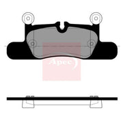 Apec Rear Brake Pad Set fits Porsche Taycan 2019-2023
