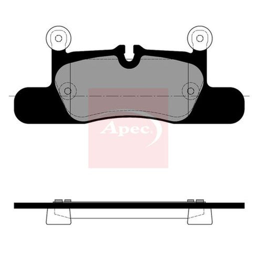 Apec Rear Brake Pad Set fits Porsche Taycan 2019-2023