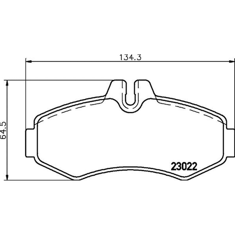 DON Front Brake Pad Set fits Mercedes-Benz V-Class 1996-2003