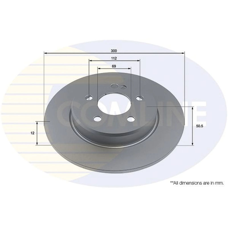 Comline Front & Rear Brake Discs & Pads fits Mercedes-Benz C-Class 2014-2021