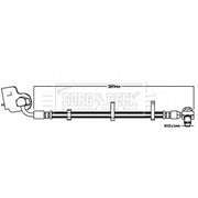 Borg & Beck Brake Hydraulic Hose Line Front Left BBH8519